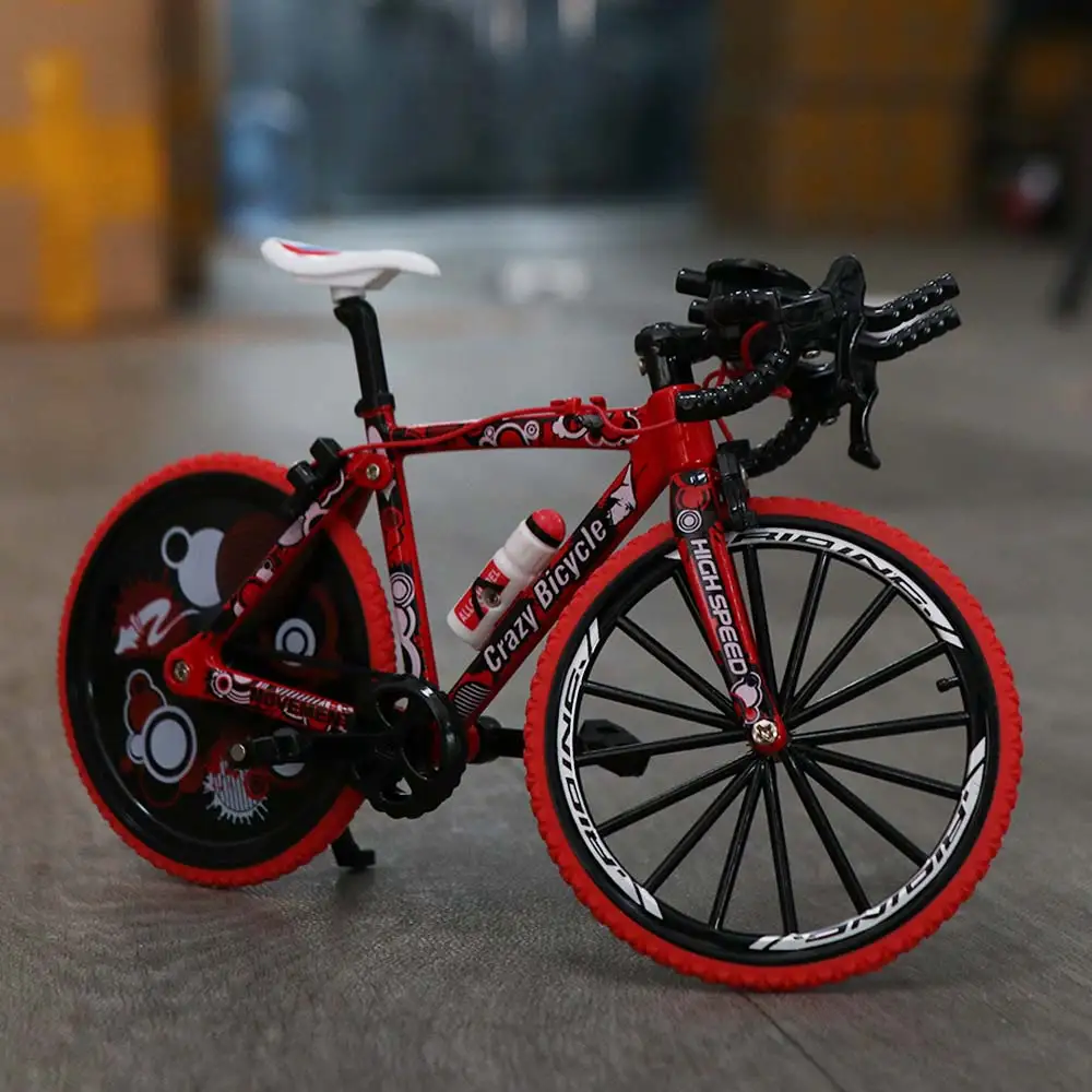 Birthday Gift 1:8 Scale Bicycle Model TT Racing Home Decor Finger Mini Bike Diecast Road Mountain Simulation Bike