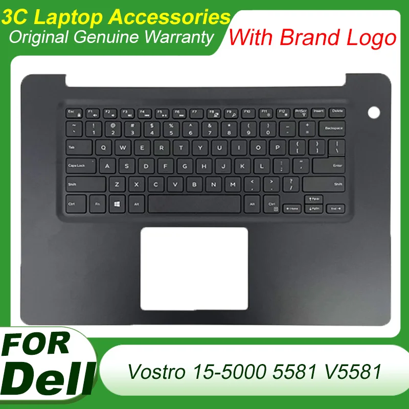 

New Laptop US Keyboard For Dell Vostro 15 5581 V5581 Palmrest Upper Case Top Keyboard Backlight Cover Replacement 0K8CNV