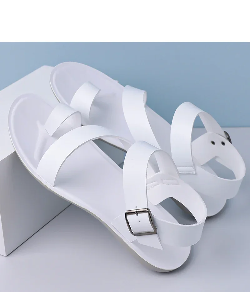Sommer Herren Mode Römische Sandalen Komfortable Weiche Sohle Atmungsaktive Slides Rutschfeste Verschleißfeste Outdoor-Strandschuhe-5126 – Detail 12