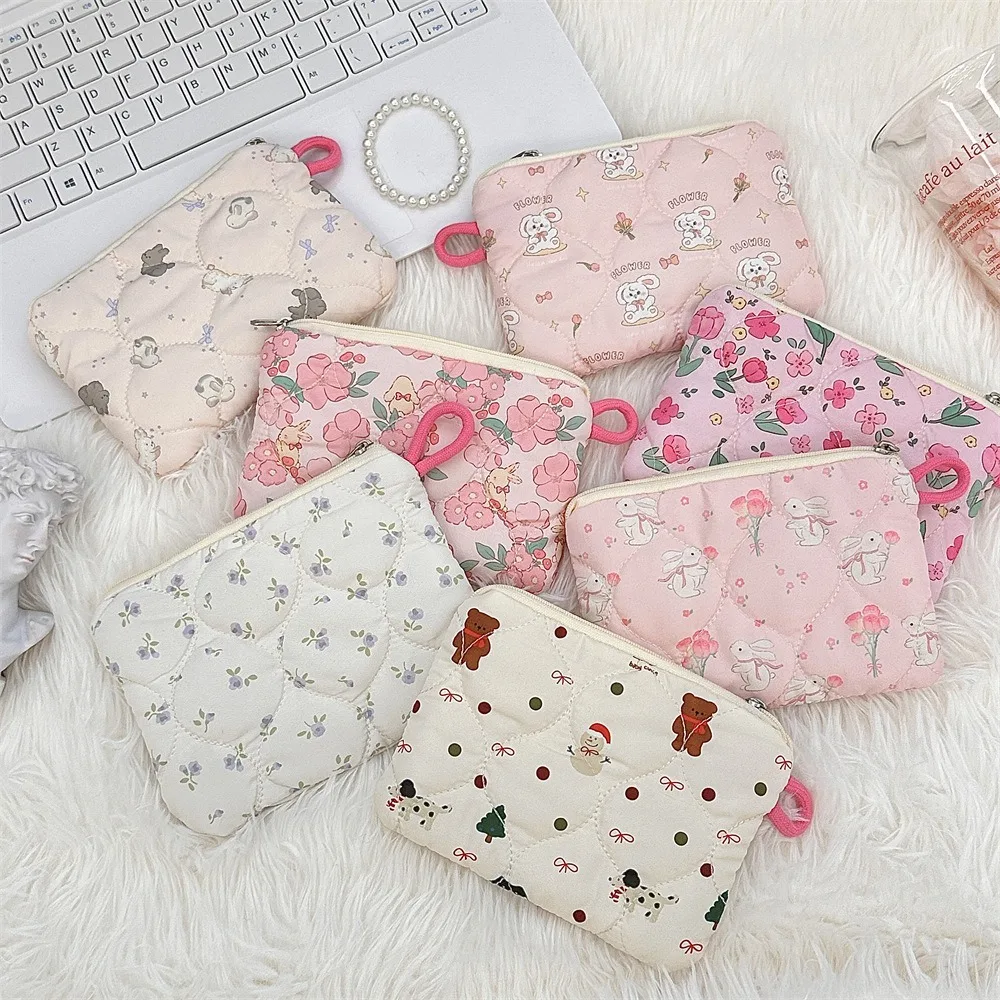 Nuevo Bolsa de cosméticos de dibujos animados, Mini bolsos de maquillaje ligeros multifuncionales, monedero para mujer