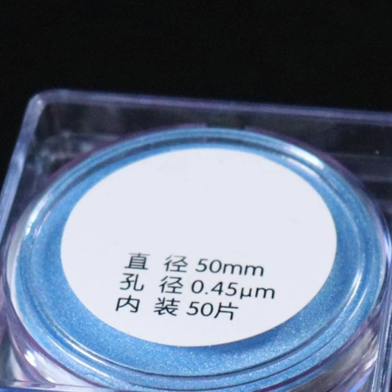 Микропористый фильтр Мембранный фильтр диаметром 0,22 мкм/0,45 мкм 50 мм Микропористые мембранные фильтры для лабораторной фильтрации