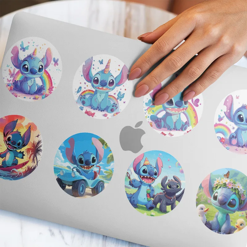 500 stks Roll Stickers Lilo Stitch Baby Anime Leuke Stickers Kawaii Charizard Ronde Seal Stickers Rollen Stickers Graffiti Bagage