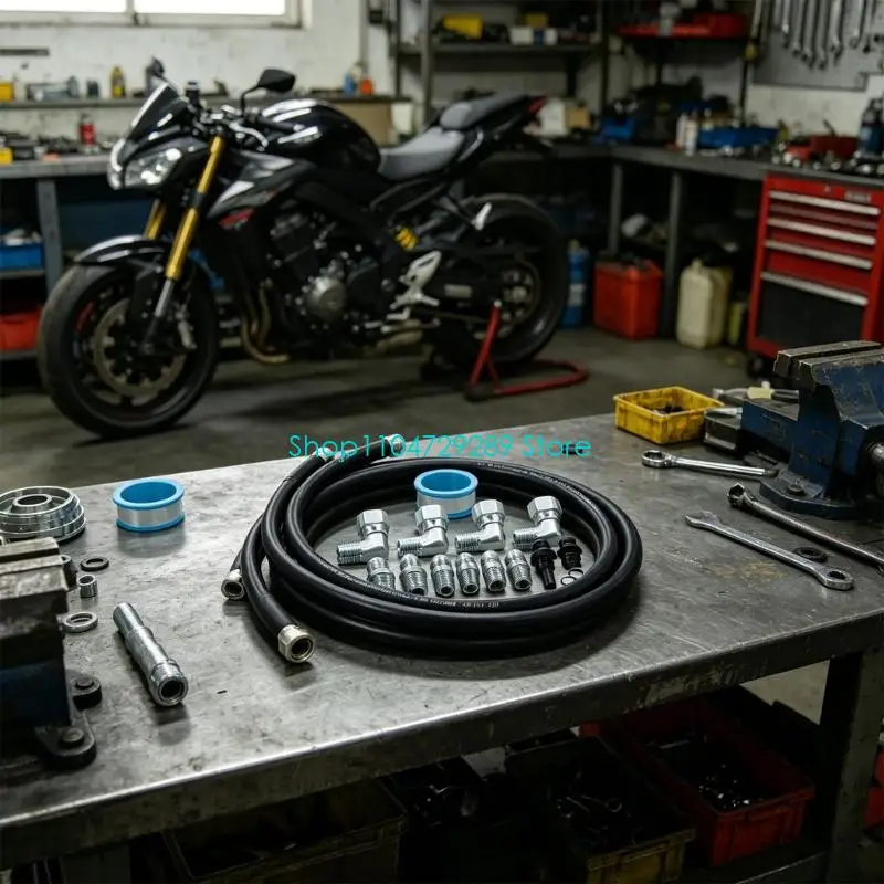 D8KE Automatic Hose Line with 70 Inch Hoses and Adapter Set for Service