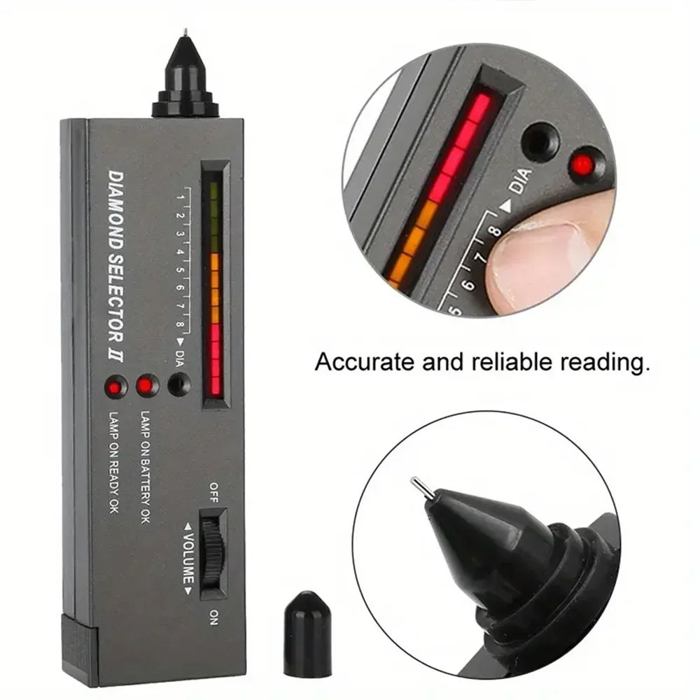 Diamond Tester Portable Gemstone Selector Tool LED Indicator Accurate Reliable Jewelry Test Tool For Jewelry Jade Ruby