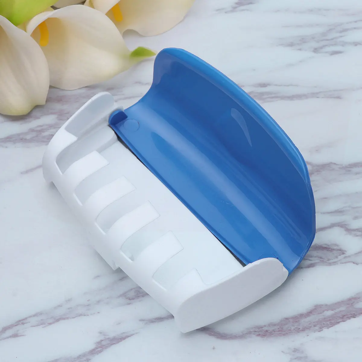 Neutral Blue Toothpaste Dispenser Set Automatic Toothpaste Squeezer Toothbrush Holder Bathroom Use Economy Pump Non Moldy 5