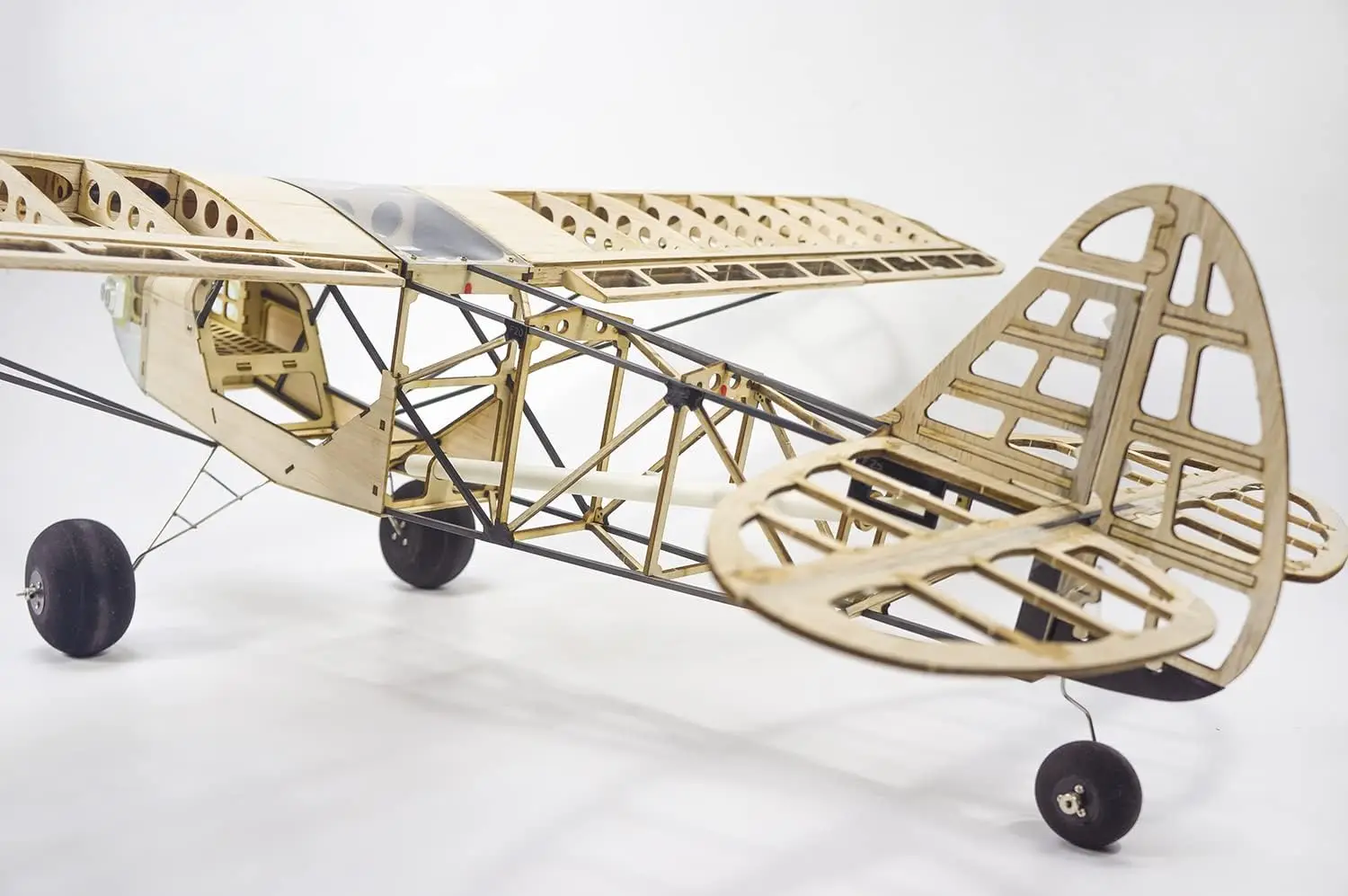 Balsa Wood RC Airplane Kit 1000mm Wingspan Savage Bobber Model DIY Fixed-Wing Plane for Adults with Motor ESC - view 5