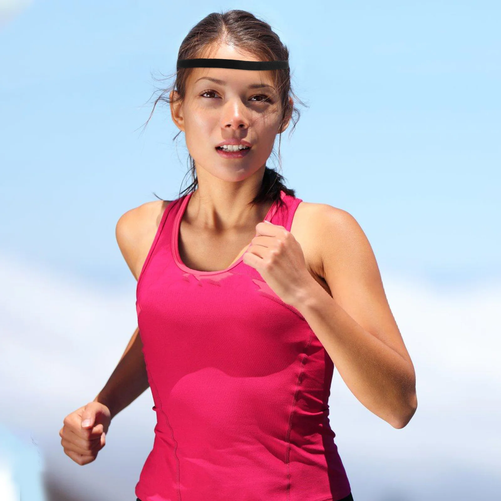 

4Pcs Elastic Sweatproof Sports Headbands Non-Slip Breathable Athletic Headband for Women Yoga Running Tennis Exercise