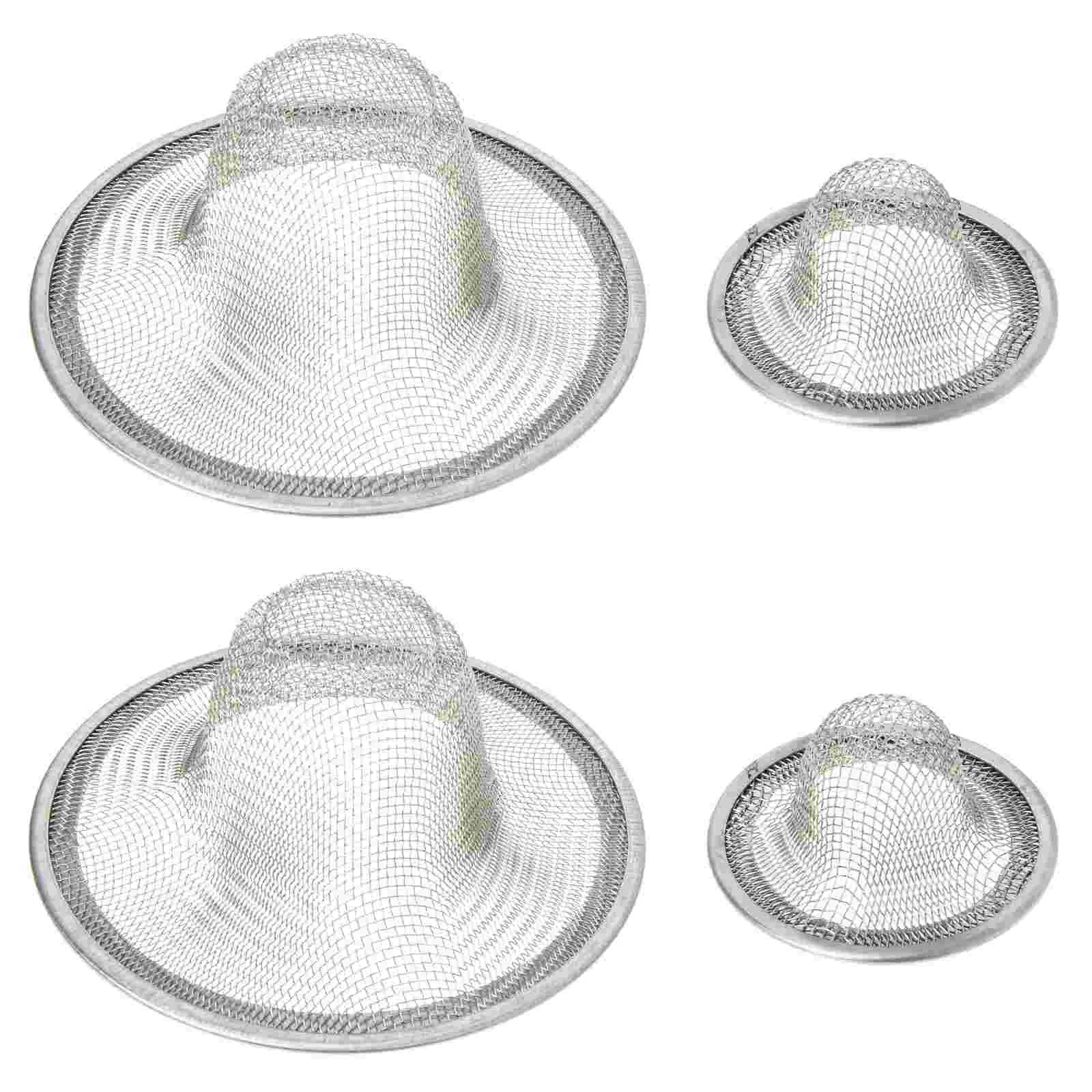 4 Pcs Bathtub Strainer Shower Drain Hair Catcher Water Passing Filter Stainless Steel Bathroom Accessory