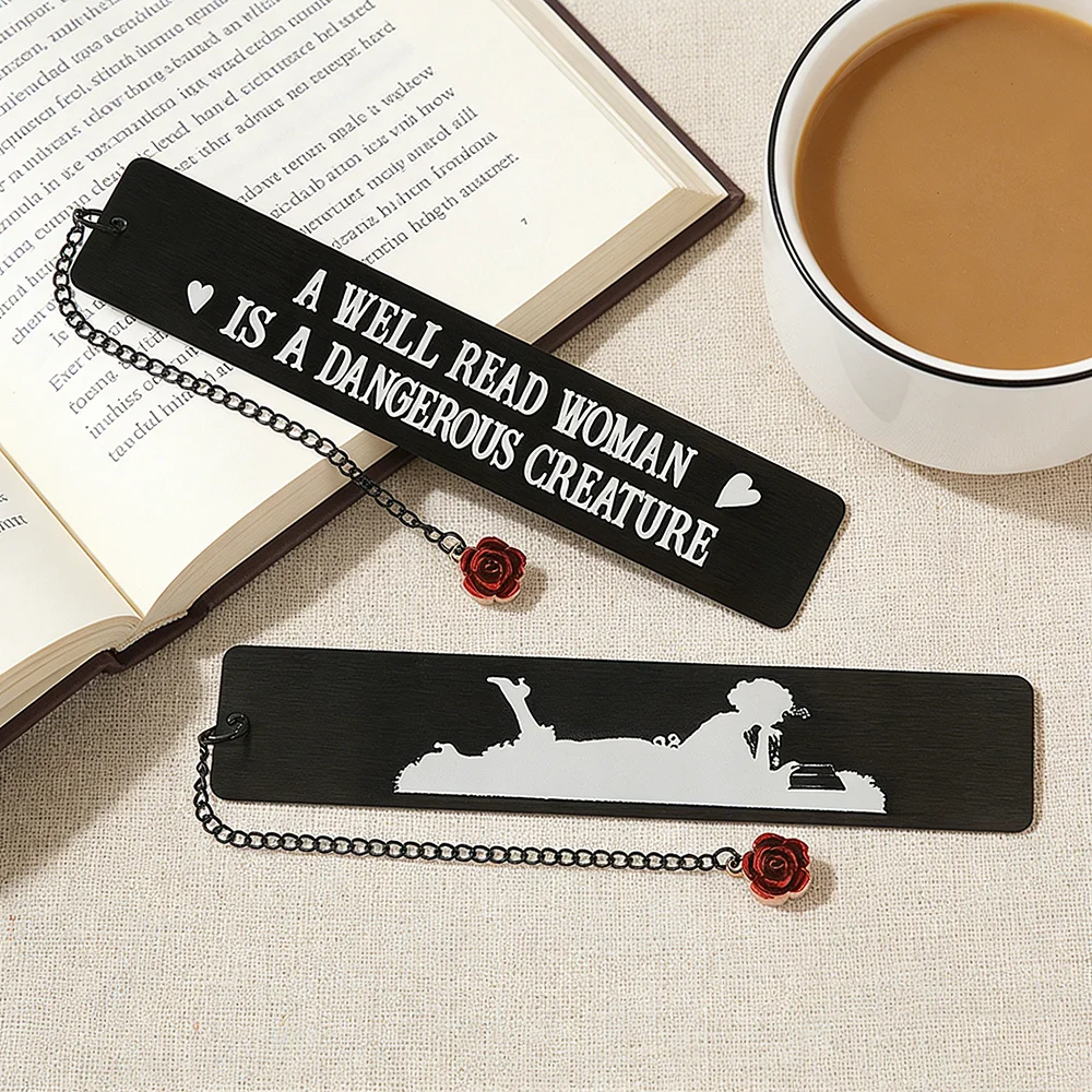 

Dark Romance Bookmark Page Marker Aesthetic Stationery Things for Books Reading Supplies Office Supplies