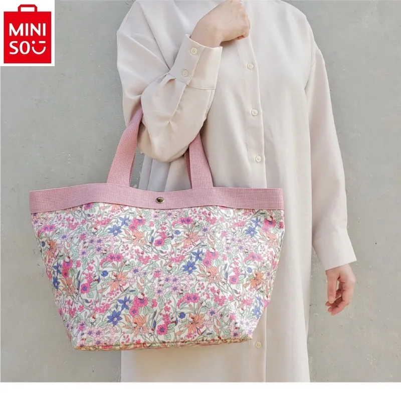 MINISO-Sac fourre-tout Oxford Spinning de grande capacité pour femme, frais et polyvalent, à la mode et de haute qualité, 2024