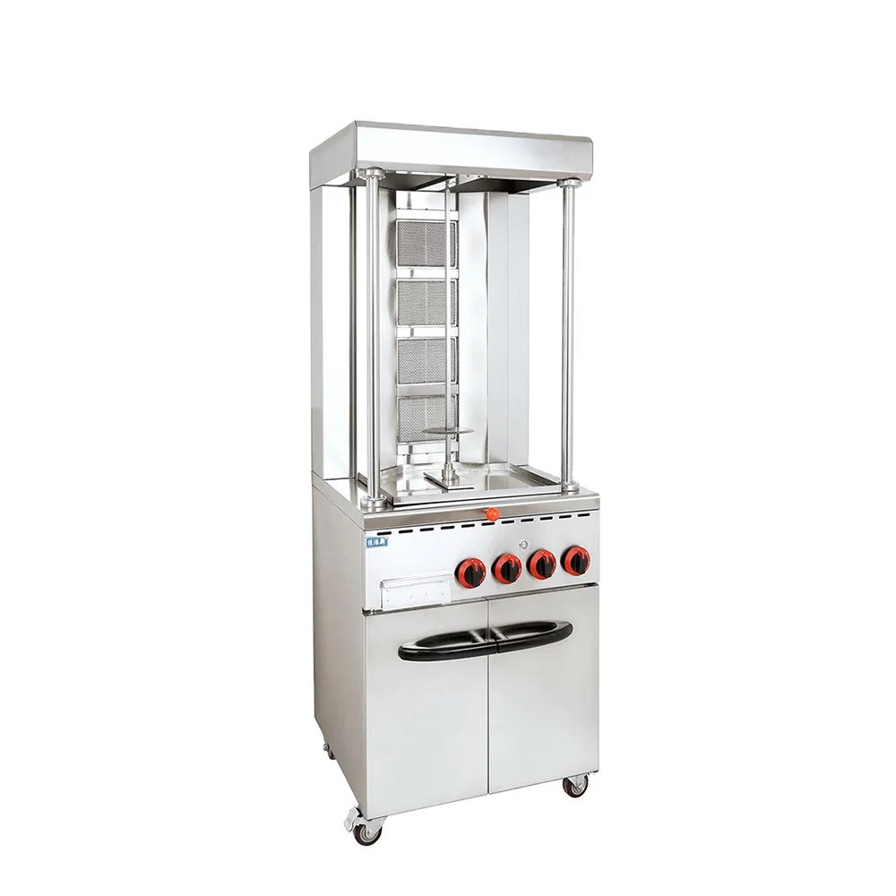 High Performance Commercial Gas Automatic Rotation Toaster Machine Shawarma Machine For Sale