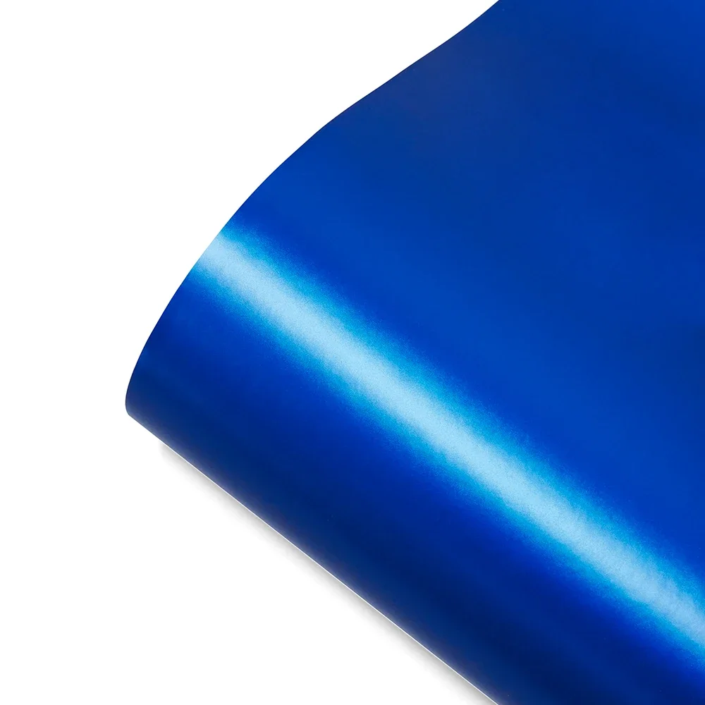 Metallic Matte Satin Ice Dark Blue Vinyl Film Bubble Free Auto Decal Wrapping Film PET Sticker Car Accessories Exterior Interior