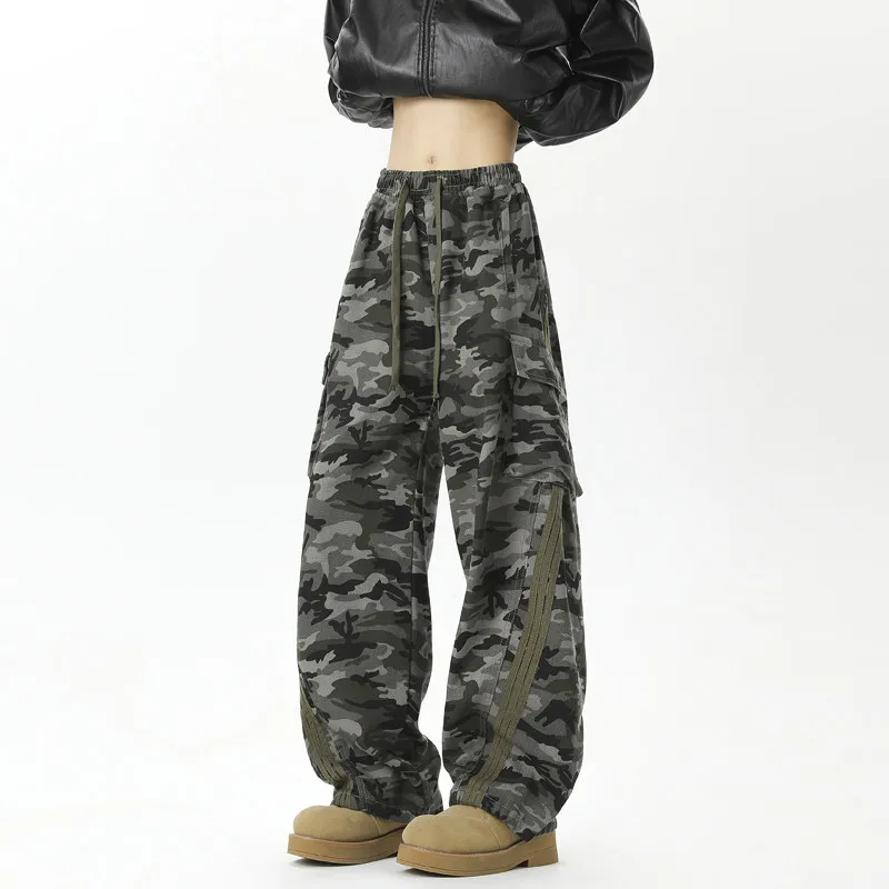

American High Street Camouflage Work Pants Men's Autumn Winter Straight Leg Casual Pants Trendy And Haome Street Sle