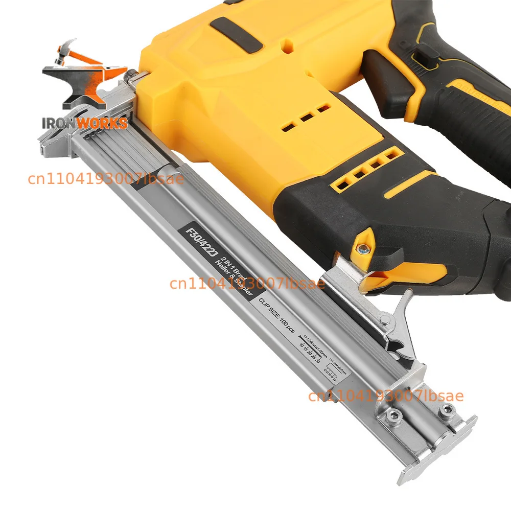 Electric Brushless For Dewalt 20V Battery Brad Nail   Cordless Straight/N-shape Nails Woodwork Nailing Machine