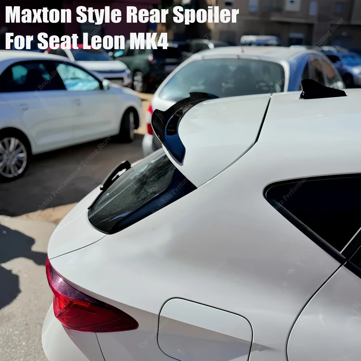 Gloss Black Maxton Style Rear Spoiler Wing Retrofit For Seat Leon MK4 Leon Ⅳ FR TSI TDI Cupra 2020-2024 Rear Roof Tail Wing