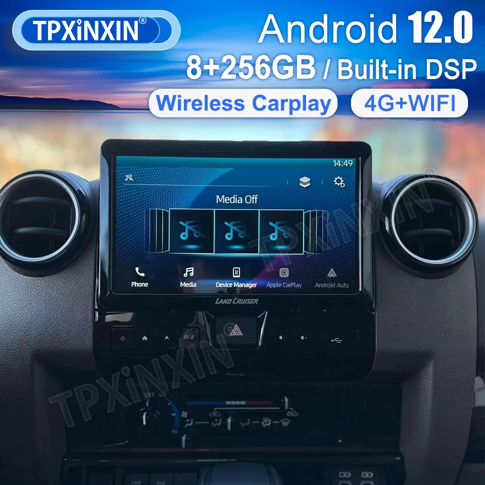 9-inch For Toyota Land Cruiser LC70 LC75 LC76  Car DSP Multimedia Android Auto HiCar Head Unit sreen Wireiess Carplay v