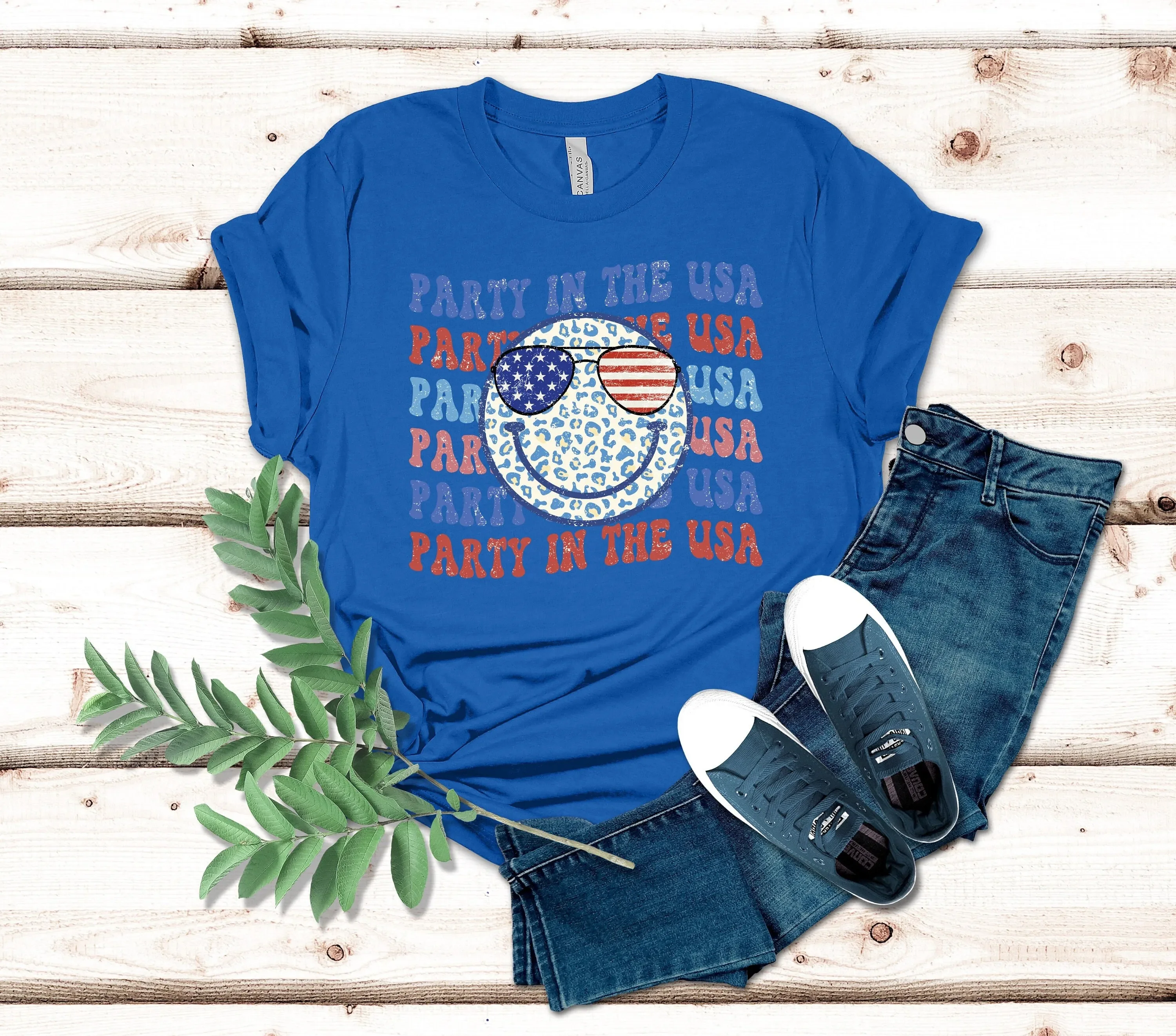Party In The USA T Shirt Retro Merica Freedom