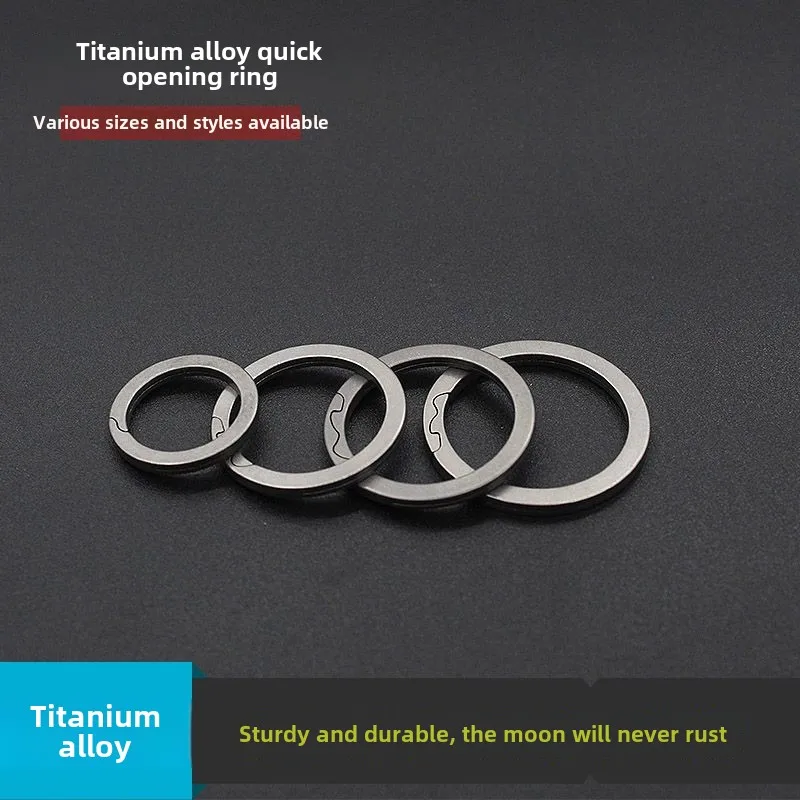 

Simple Multifunctional Titanium Alloy Key Ring Quick Opening Ring Men and Women Link Ring Pendant Key Chain Vachette Clasp