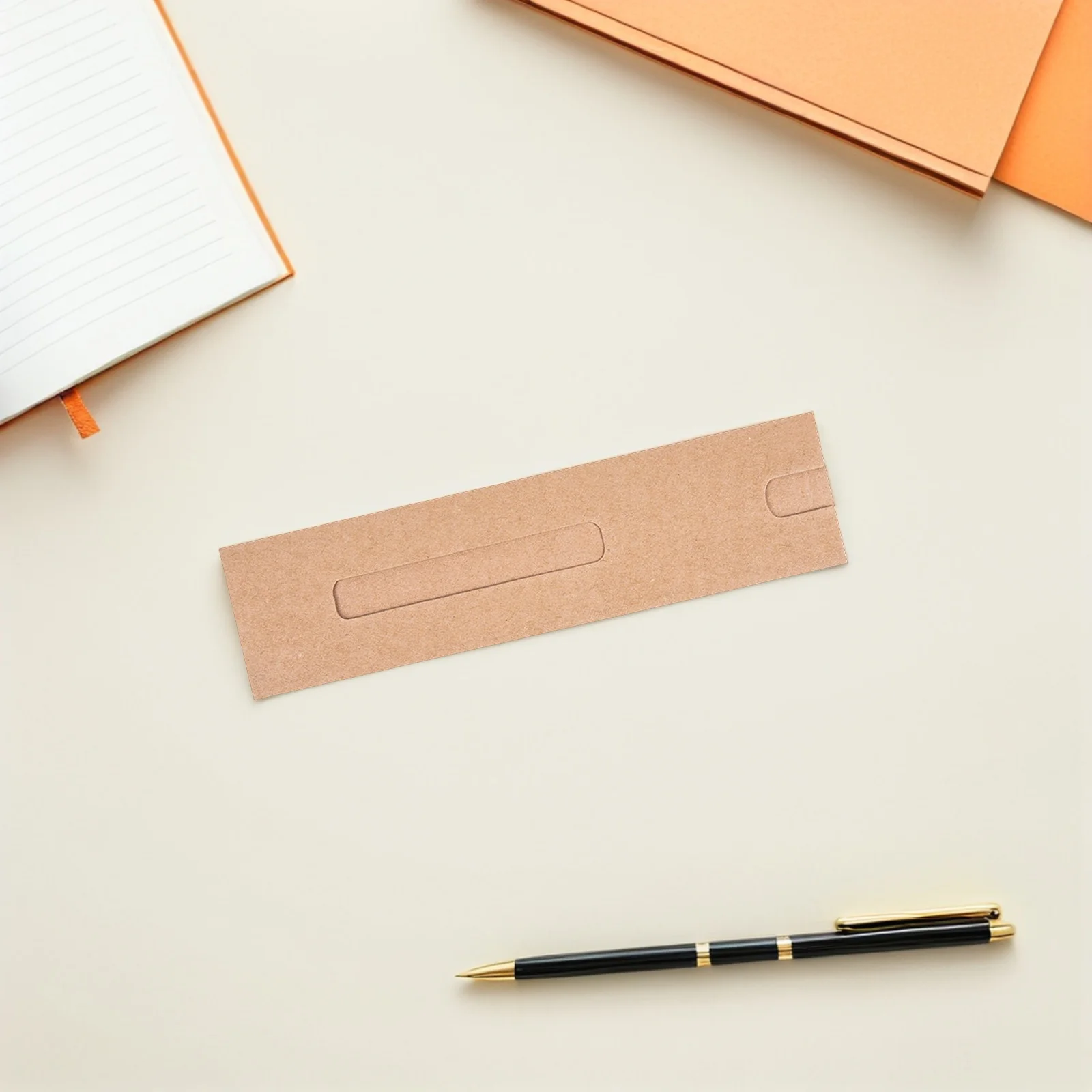 50 stücke Kraft Papier Beutel Glatte Fenster Einzelnen Stift Halter Tasche Für Büro Schule Geschenk Stift Lagerung Organizer Braun Bleistift fall
