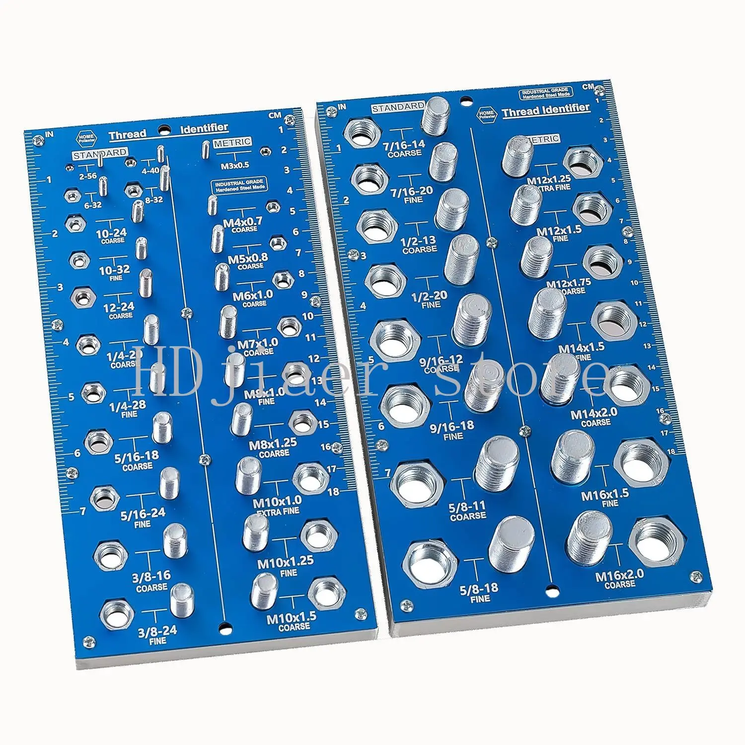 

38 Hole Screw Gauge Blue Color 2 in 1 Screw Measuring Gauge