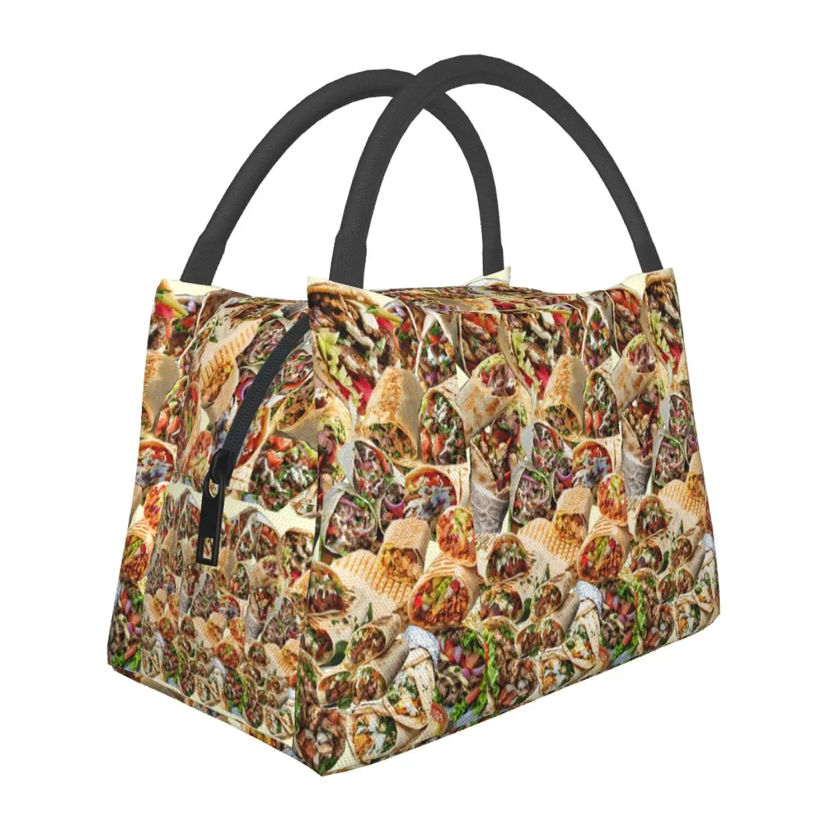 

Kebab Fresh Ingredients Insulated Lunch Bag for School Picnic Storage Food Boxes Container Cooler Thermal Lunch Box Tote