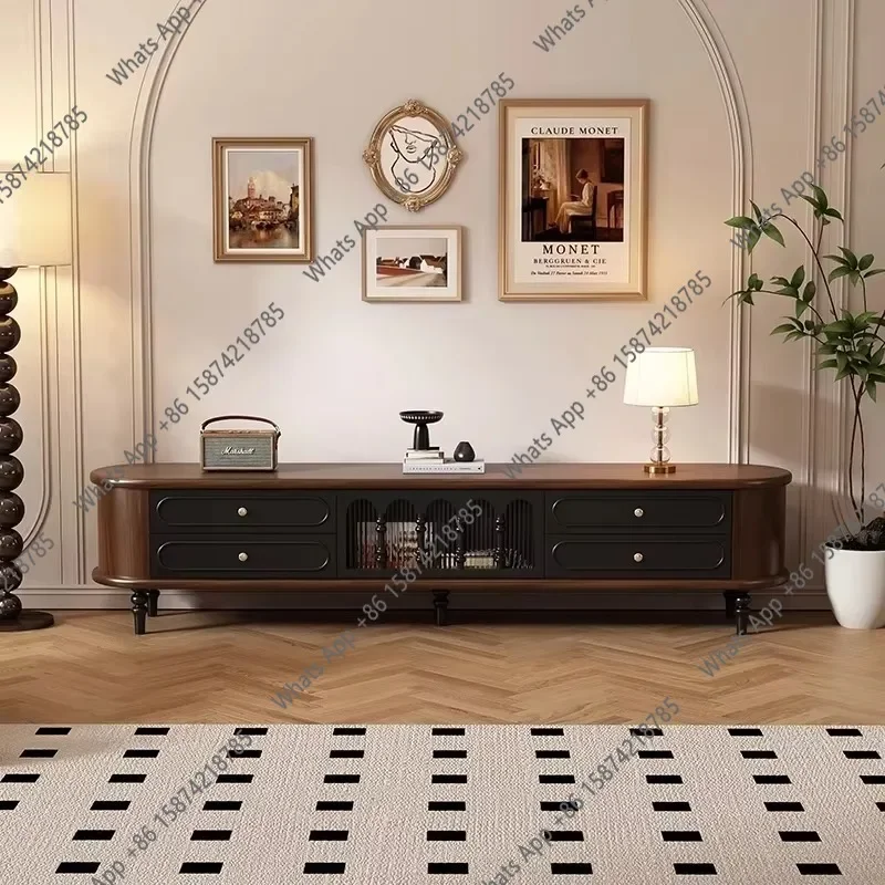 V68 Sm Vertikaler Schmaler Normaler TV-Ständer Dunkelbraunes Design Minimalistisches Nordisches TV-Möbel Wohnzimmer Moderne Fernsehständer