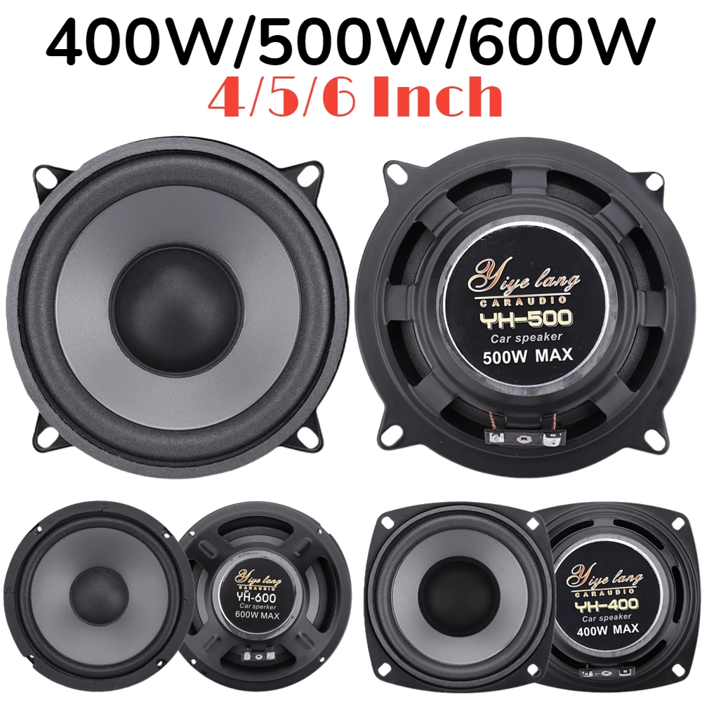 4/5/6 Inch HiFi Coaxial Car Speaker Full Range Frequency Automotive Audio Music Stereo Subwoofer Universal Car Stereo Speaker