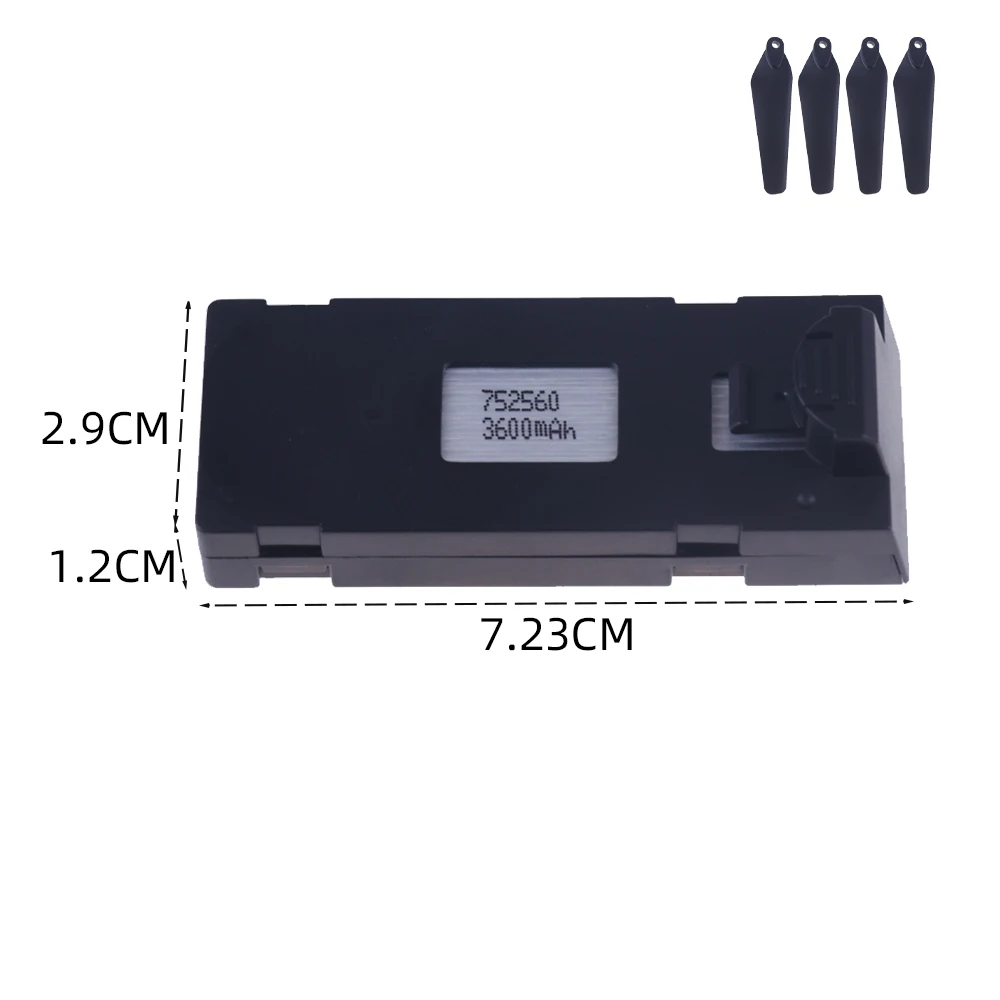 3.7V 3600mAh Remote Control Drone Battery Stable UAV Replacement Battery for E88 E88PRO E88MAX E525 E99 E99PRO P1 P5PRO K3 S1 P8