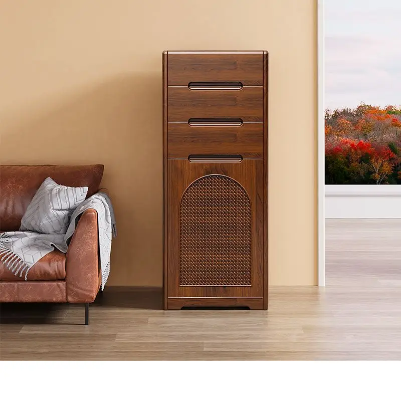

American solid wood advanced, invisible can not be seen, bedroom bedside table safe, integrated safe new