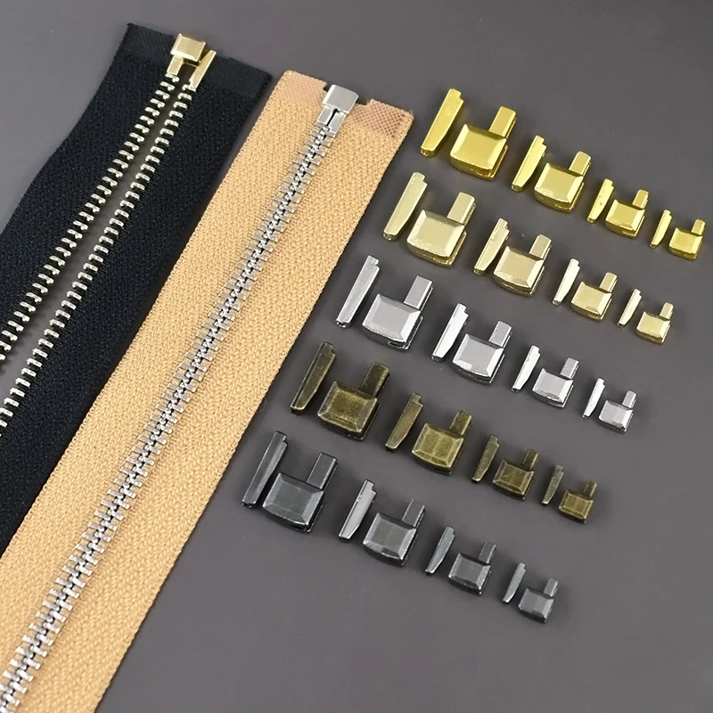 

10/20/50Sets 3# 5# 8# 10# Zipper Stopper Slider Latch Retainer Insert Open-End Zippers Bottom Socket Repair Zip Tail Lock Kits