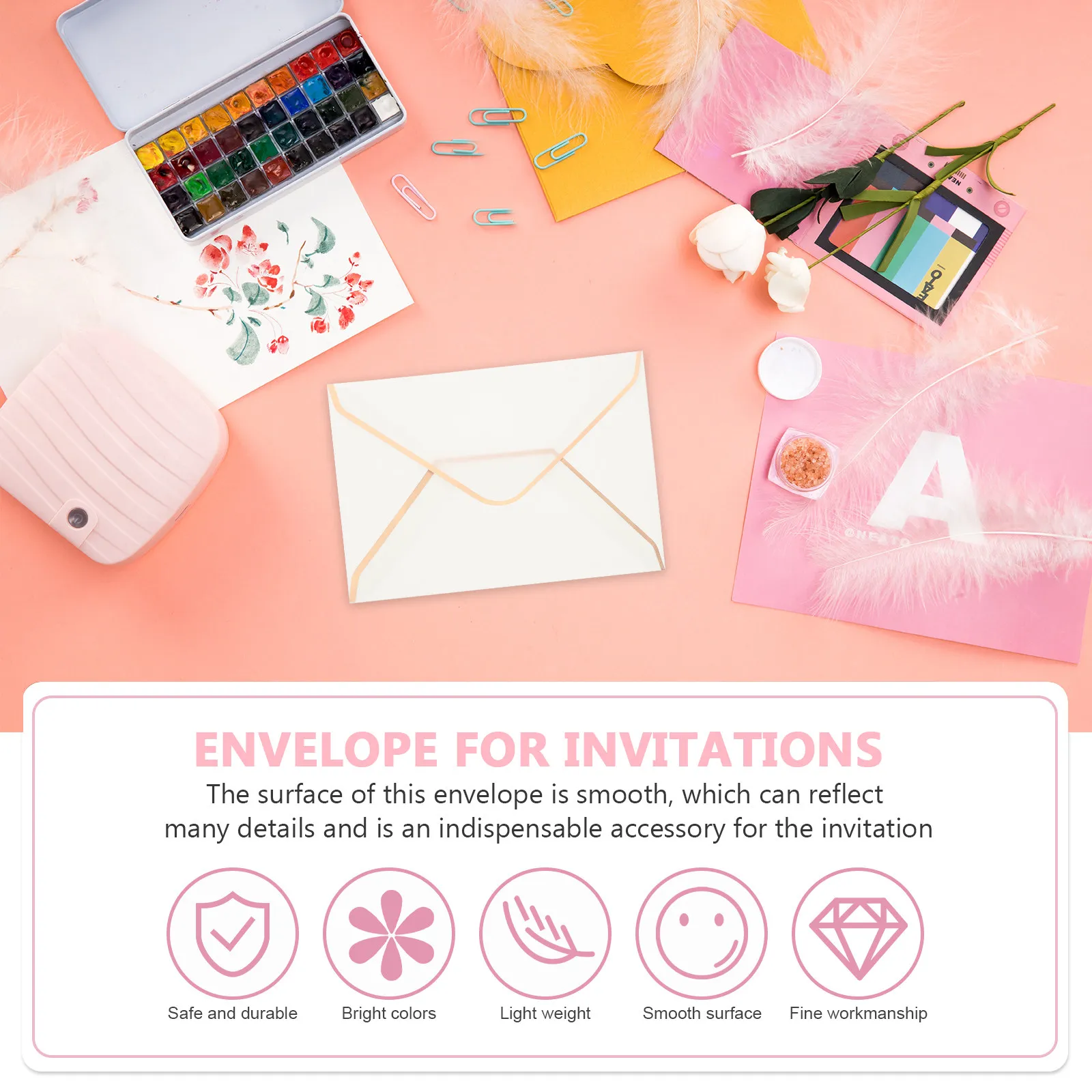 

10 шт. золотых фольгированных конвертов для свадебных приглашений, пустая калька, декоративные открытки-приглашения на День святого Валентина и День рождения