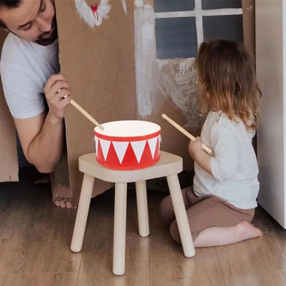 Dwustronne instrumenty perkusyjne typu hand drum, zabawki edukacyjne Montessori, instrumenty muzyczne, zabawki muzyczne, przenośne, wielofunkcyjne.