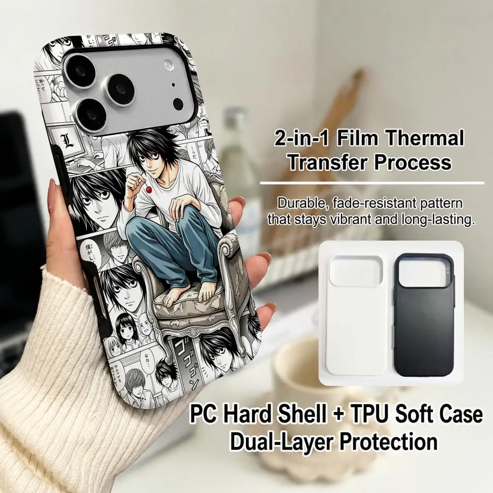 Anime Manga Death-note Ryuk Film Phone Case For For iPhone 16 15 14 13 12 11 Pro Max XR 8 7 Plus 13 12 Mini Soft  2 in 1 Cover view 3