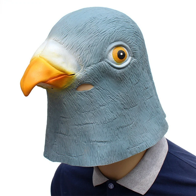 1PC New Pigeon Mask Latex Giant Bird Head Halloween Cosplay Costume Theater Prop Masks for Party Birthday Decoration