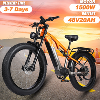 RANDRIDE YX80 Electric Bike 1500W Brushless Motor 48V 20AH Battery 26*4.0 inch fat tire Electric bicycle Hydraulic Brake E-bike
