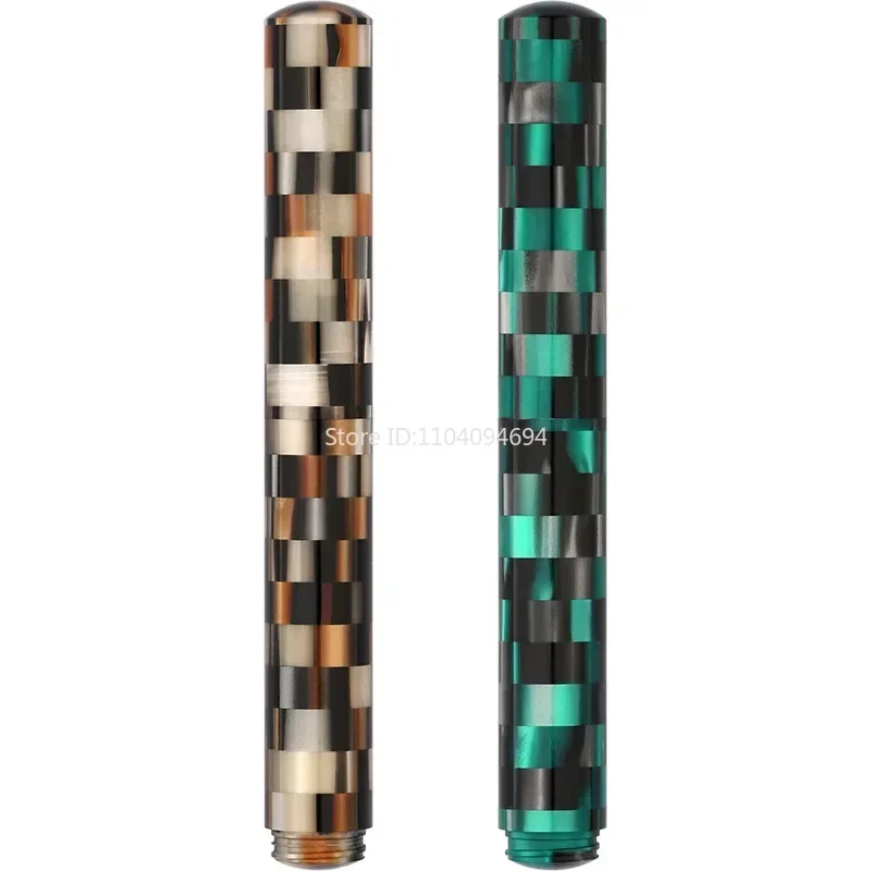 

MAJOHN N7 Cute Checkerboard Resin Fountain Pen German SCHMIDT NO.6 F Nib Smooth Writing Student Gift Pen