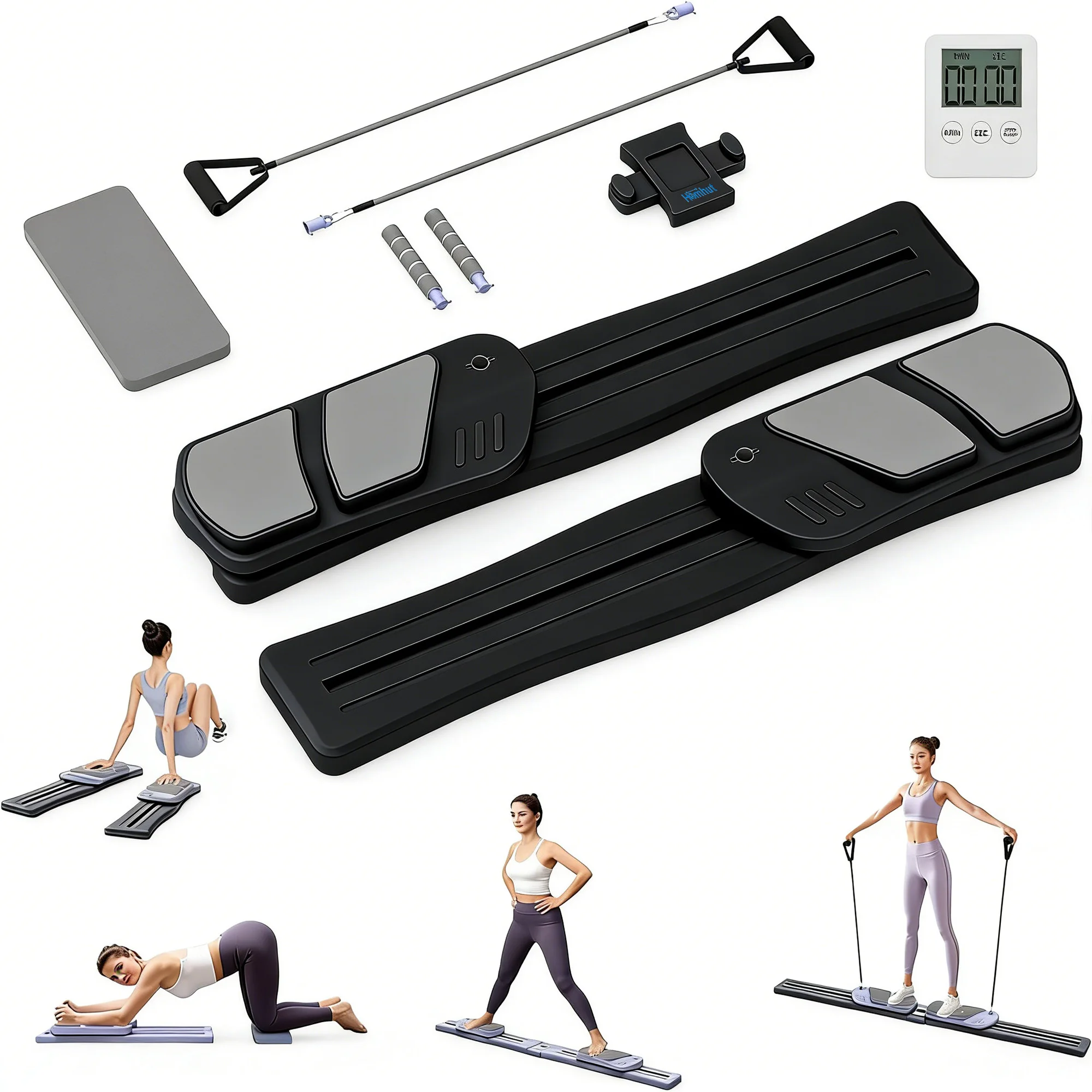 

Доска для пилатеса и тренировки мышц кора и пресса, многофункциональное домашнее фитнес-оборудование для всех возрастов и уровней подготовки