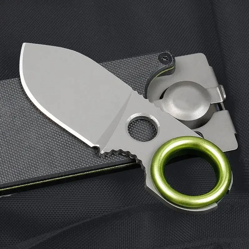 Portable Pocket Knife EDC Camping Multi-tool Fixed Blade Keychain Knife Multi-purpose Mini Fruit Knife for Self Defense Hiking