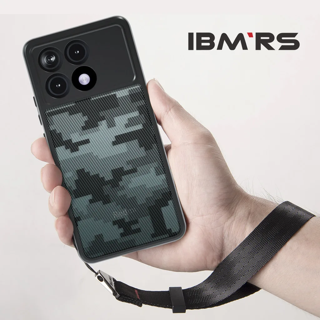 

ibmrs for redmi k70 /k70 pro/Poco F6 Pro case ,matte Clear transparent camo phone case(Comes with wrist strap)