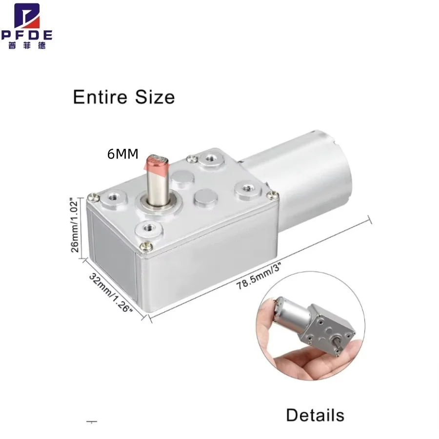 NEW  Worm Gear Motor JGY370 DC 6V 12V 24V High Torque Worm Gear-box Reducer 2rpm/5rpm/10rpm/15rpm/20rpm/30rpm/50rpm/100rpm/150rp