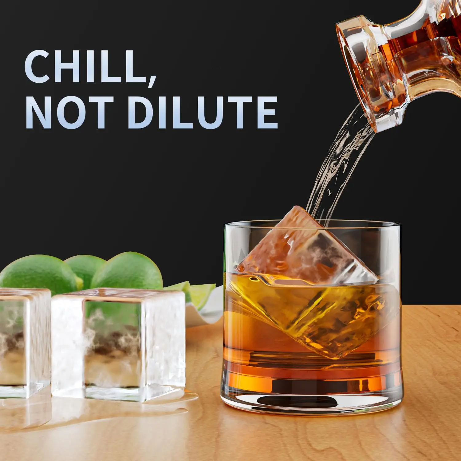 Große quadratische Eiswürfelform 4/6/8/15 Fächer Lebensmittelechte Silikon-Eisform mit Deckel Quadratische Eiswürfelform für DIY Whiskey Cocktail – Detail 13