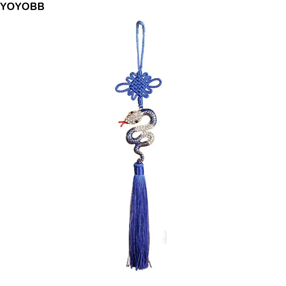 

Hanging Chinese Knot Pendant Decorative Hand Woven Car Pendant Exquisite Polyester Spring Festive Decor Pendant Snake New Year