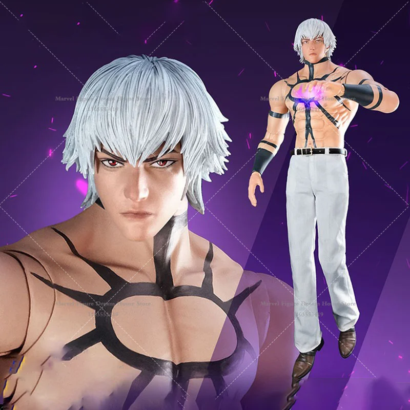 TYCTOYS 1/6 Scale Big Snake White Haired Straight Handsome Guy Classic-97 Fighting Mobile Game 12-inch Action Figure Soldier