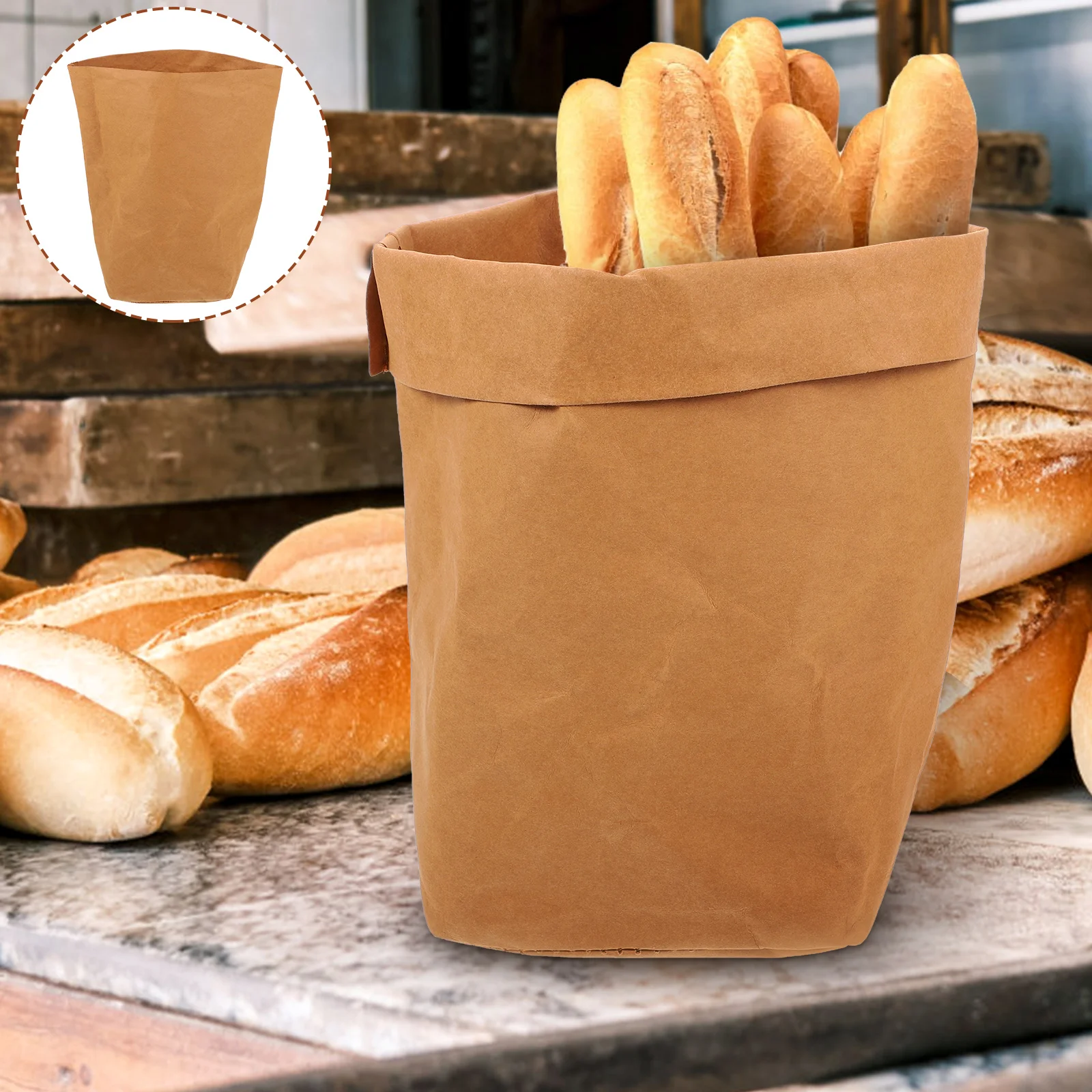 Produce Storage Bag Fruit Kraft Paper Bags for Sandwich Shelf Organizing Bins Organizer