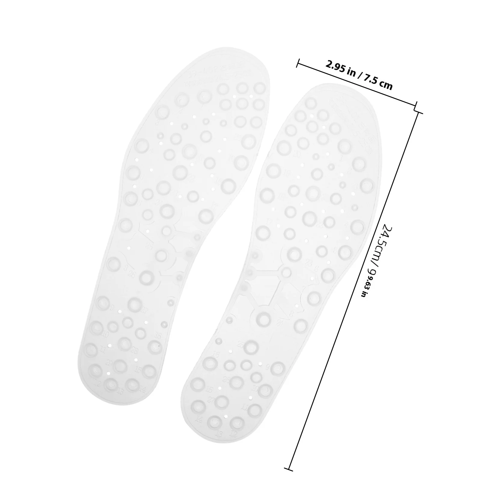 1Set Massage Insoles for Shoes Shock Absorbing Lightweight Breathable Cuttable Non Slip Inserts for Sports Daily Walking