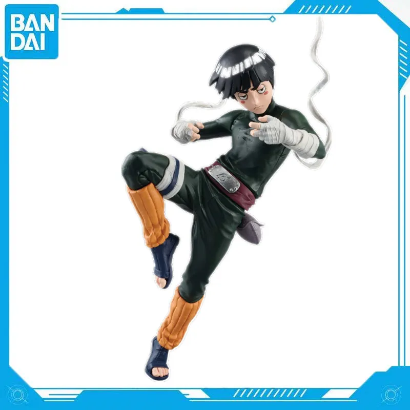 Genuine Bandai Anime Naruto Rock Lee Battle Style Ninja World War PVC 16CM Character Figures Game Toy Gift Model Collection