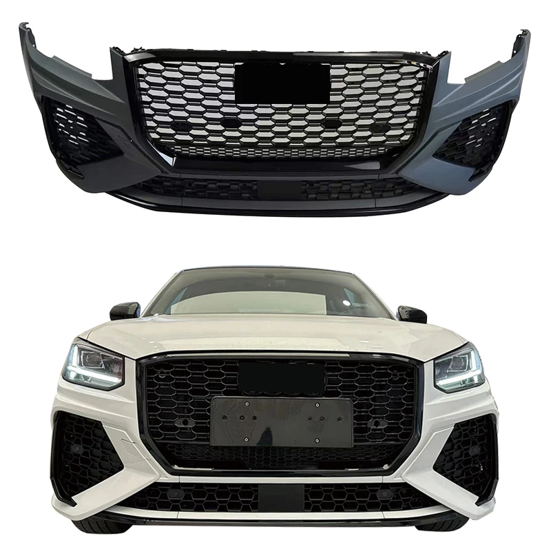 Latest Production Car Body Kits Q2 Upgrade to RSQ2 Bumper with Honeycomb Grille for audis Q2 SQ2 2018-2021