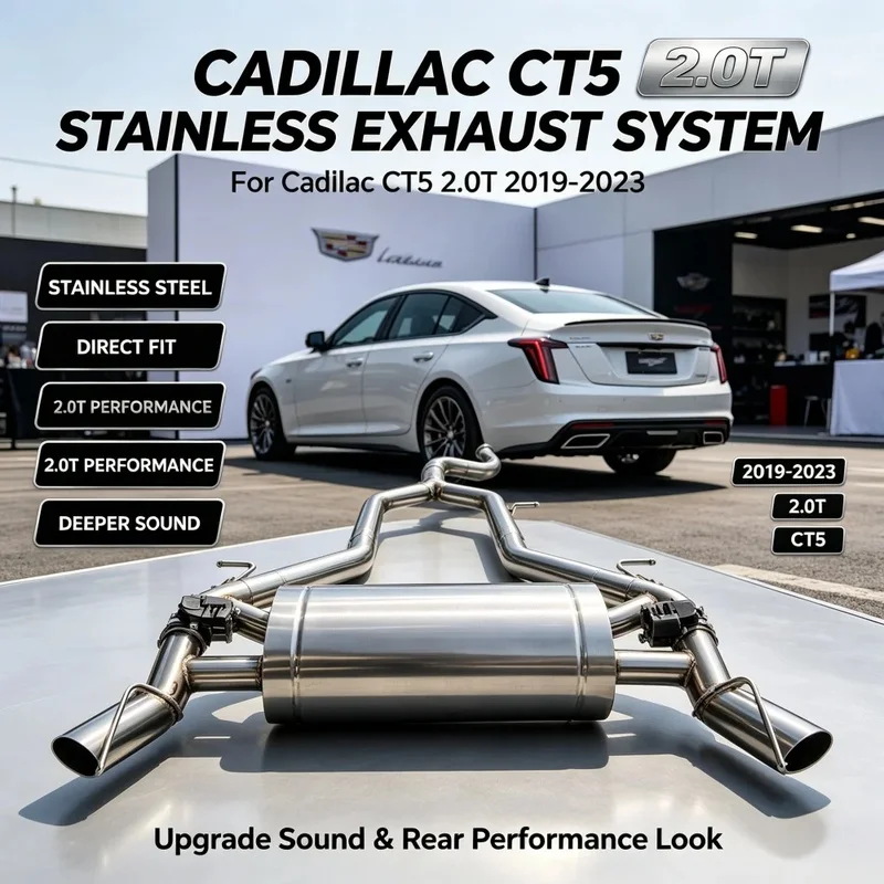 Advanced Modify Cadillac CT5 2.0T Release Rich American Sporty Sound 2019-2023 Muffler Pipe Performance Racing Tuning Parts Kit