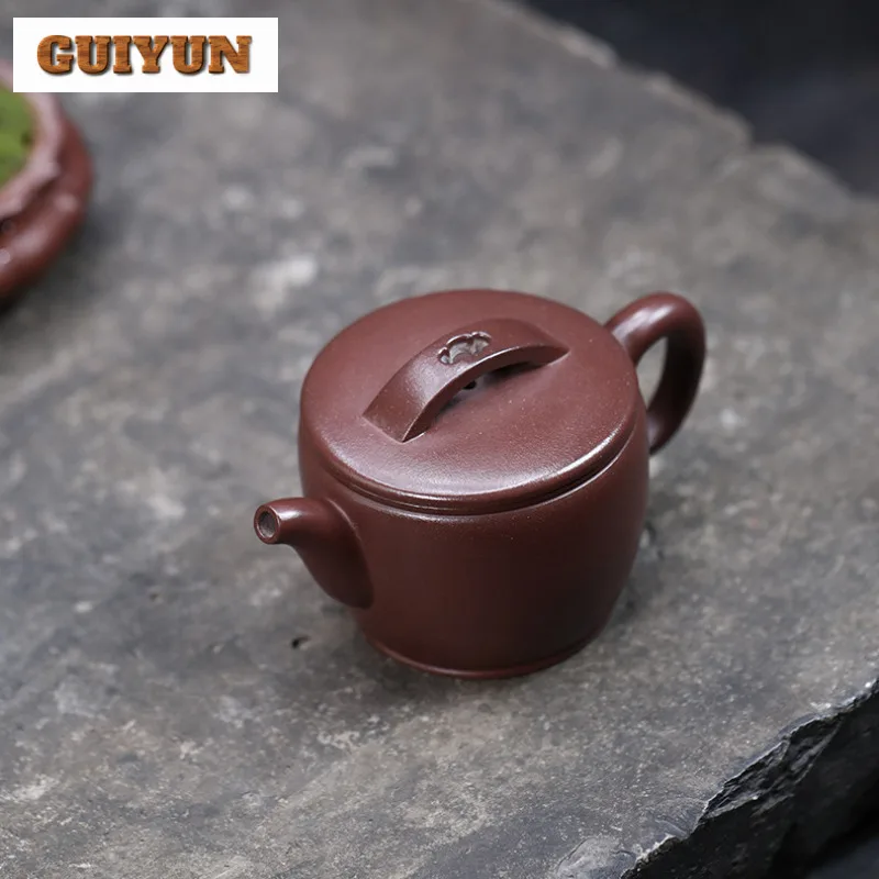 190 مللي أباريق الشاي العتيقة ييشينغ الأرجواني الطين اليدوية وعاء عيار كبير الخام الخام الأرجواني الطين غلاية Zisha طقم شاي مجموعة أدوات المائدة