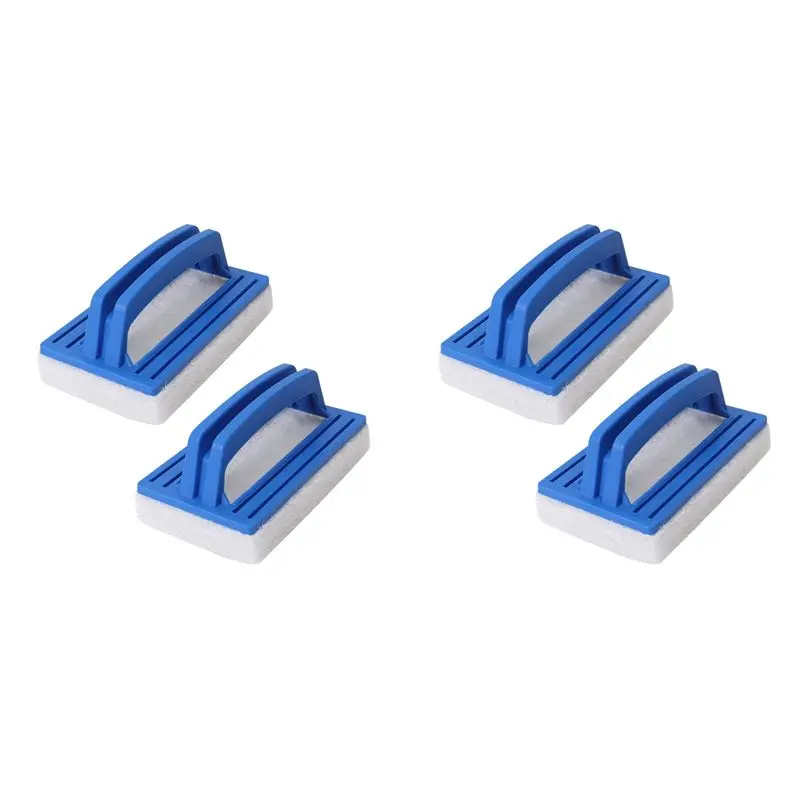 B48B-4 Pack Hand-Held Pool Scrub Brush,Scrubbing Scouring Sponge Pad For Cleaning Scrubber, Kitchen,Bathroom Tub, Shower Tile